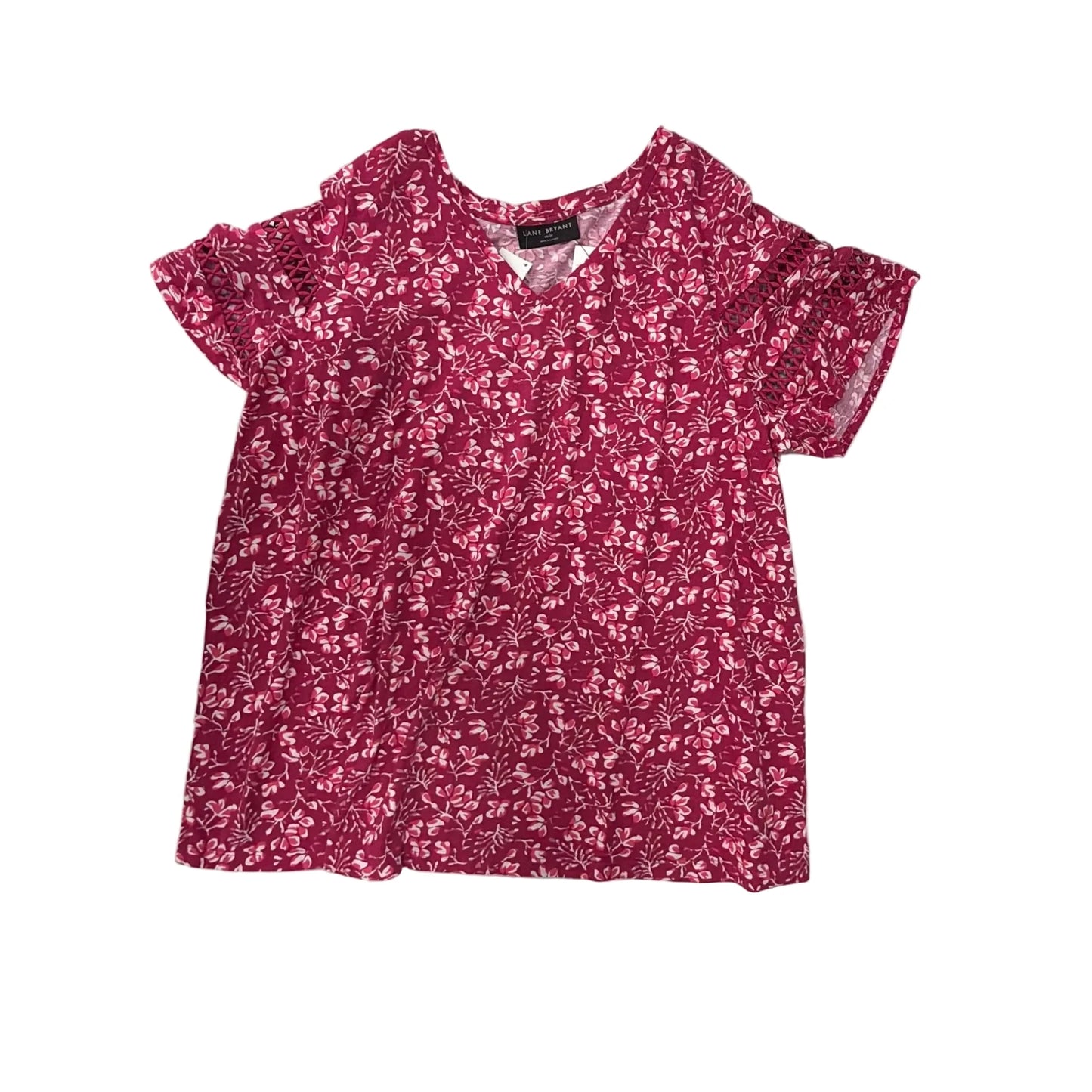 Top Short Sleeve By Lane Bryant In Pink, Size: 1x