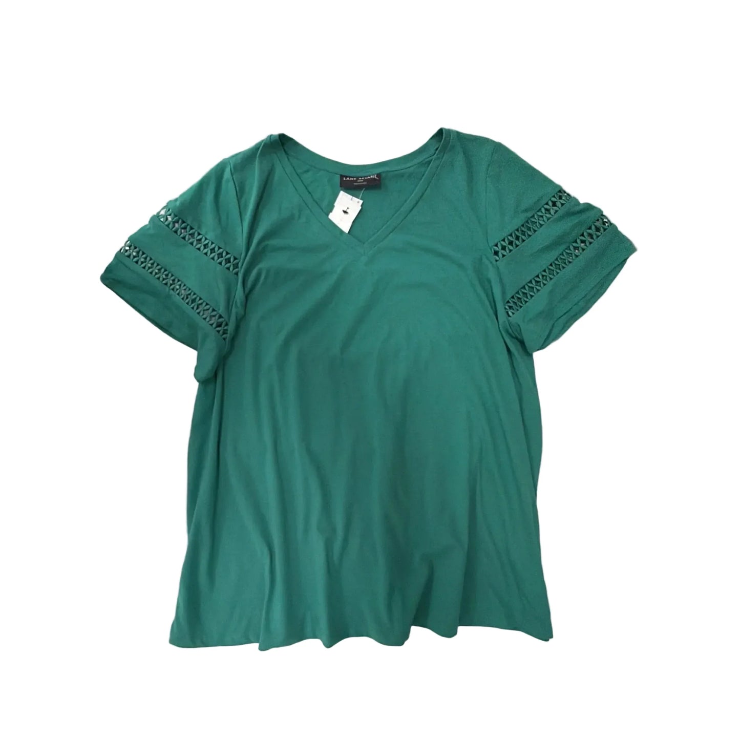 Top Short Sleeve By Lane Bryant In Green, Size: 1x