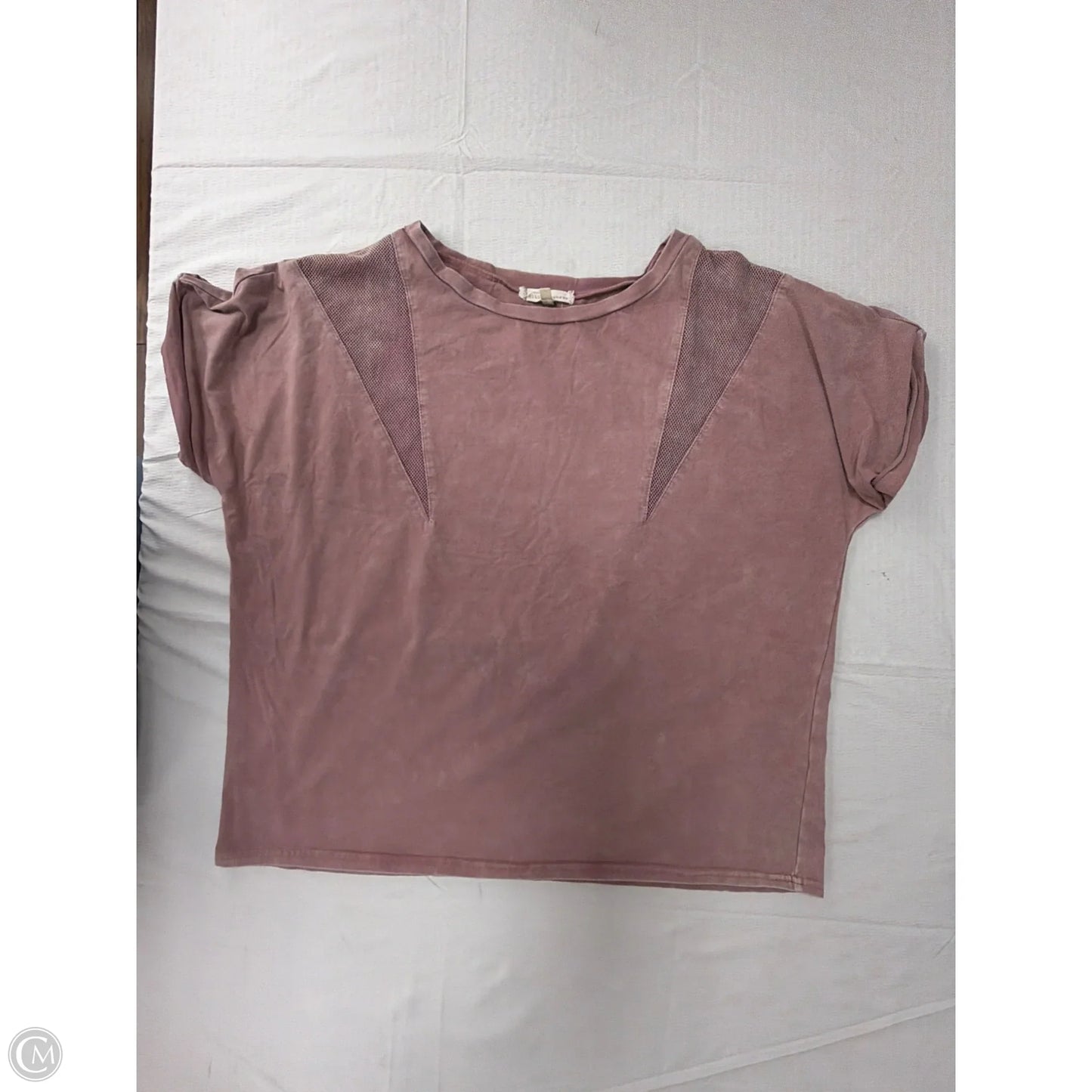 Top Short Sleeve By Gilded Intent In Purple, Size: L