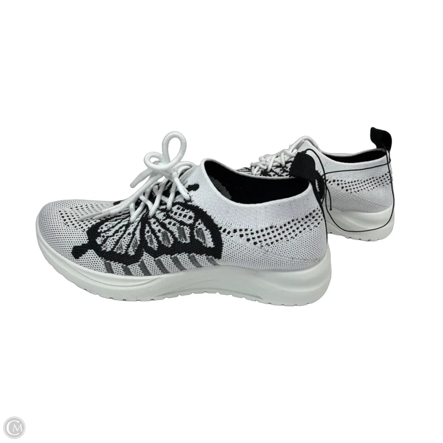 Shoes Sneakers By Clothes Mentor In Black & White, Size: 9