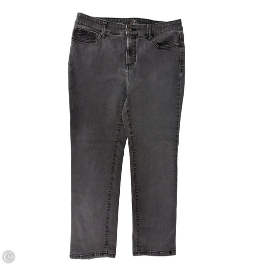 Jeans Straight By St Johns Bay In Grey Denim, Size: 10