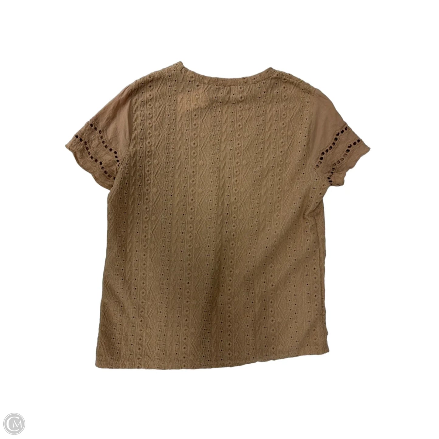Top Short Sleeve By Shein In Brown, Size: M