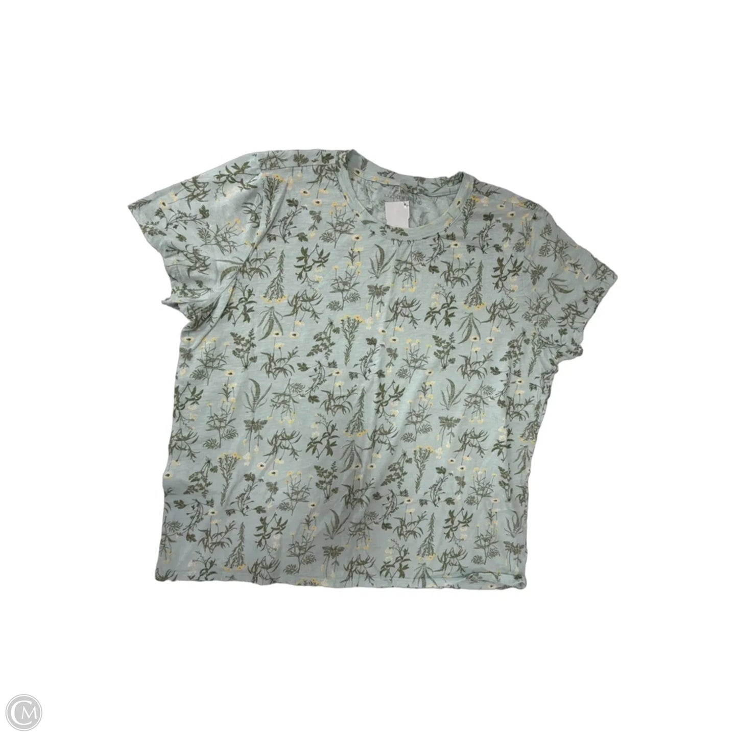 Top Short Sleeve By Lucky Brand In Floral Print, Size: Xl