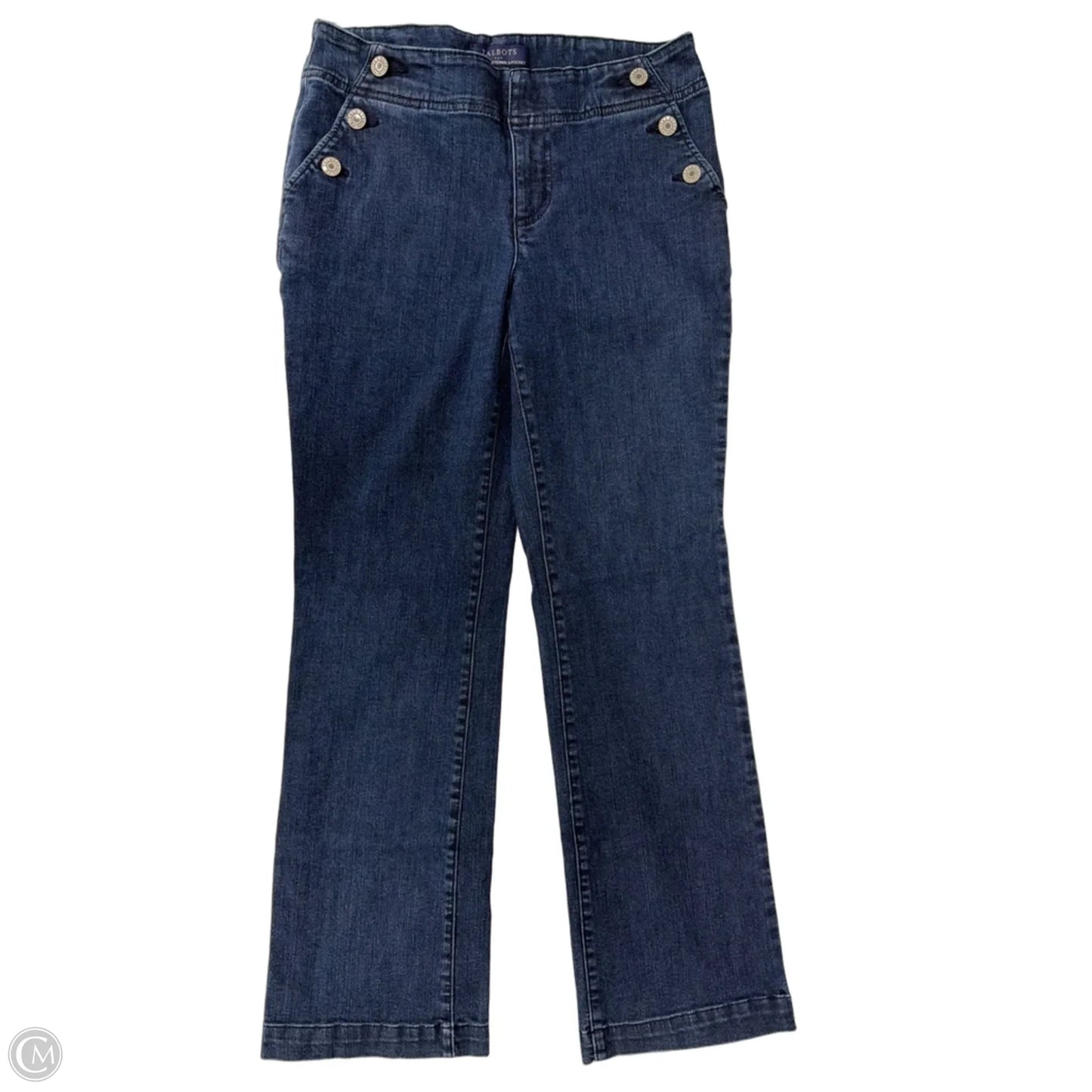 Jeans Boot Cut By Talbots In Blue Denim, Size: 4p