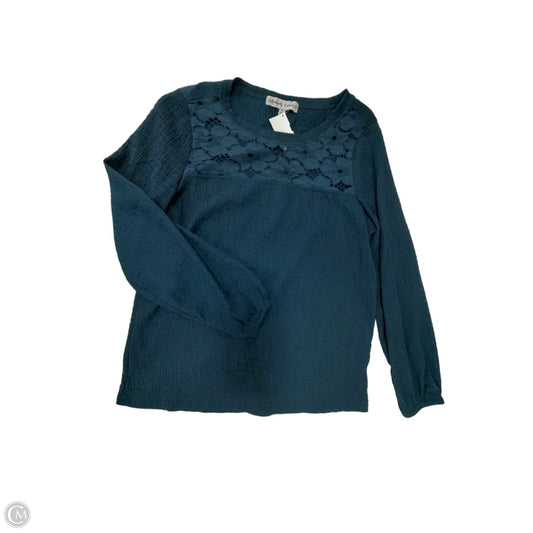 Top Long Sleeve By Absolutely Famous In Blue, Size: S