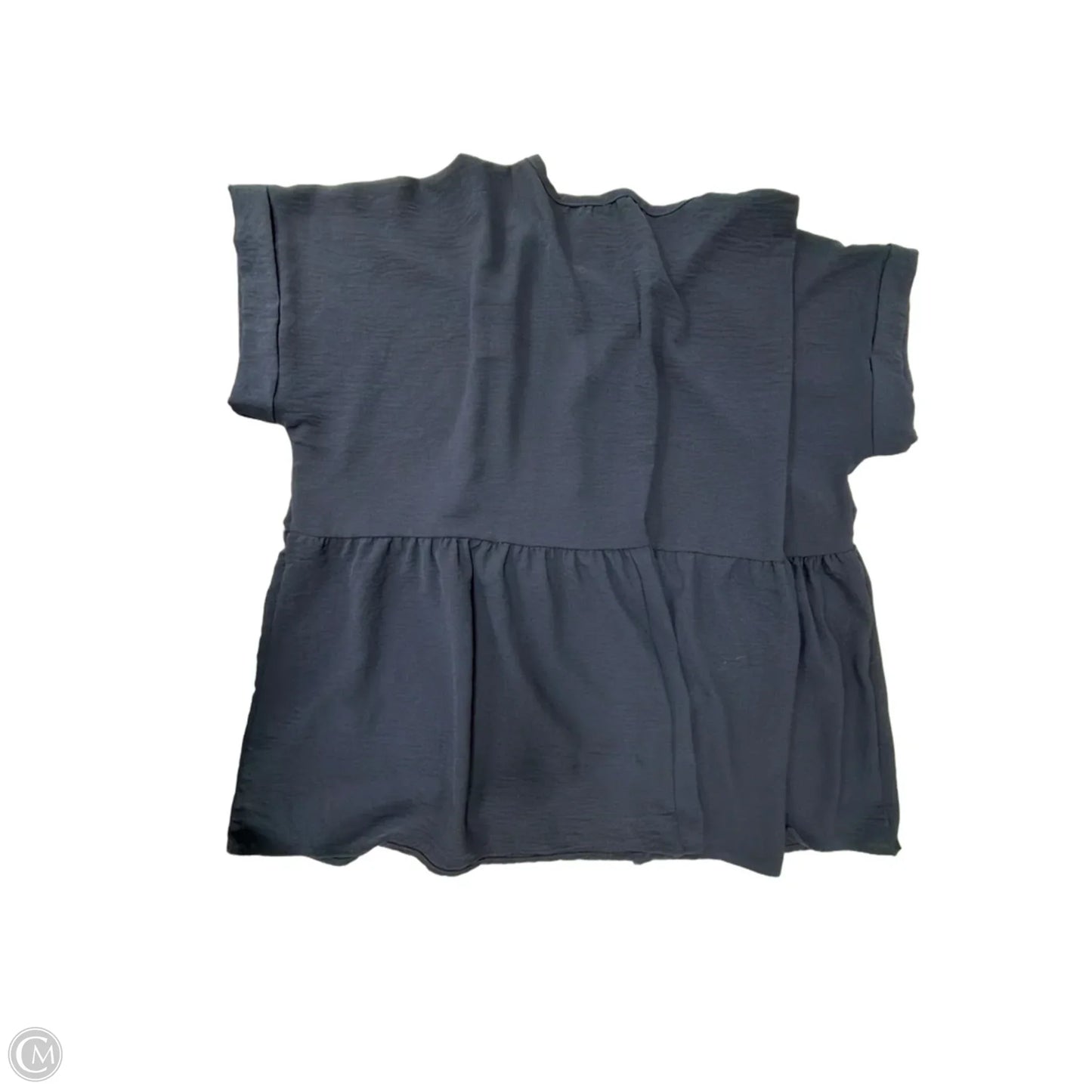 Top Short Sleeve By Chicsoul In Blue, Size: 1x