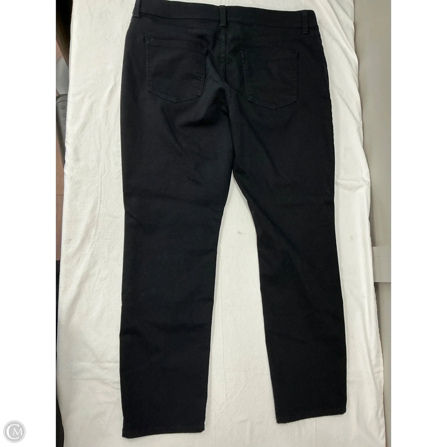 Jeans Straight By Liz Claiborne In Black Denim, Size: 18