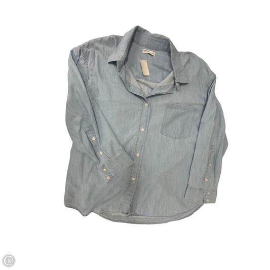 Top Long Sleeve By Sonoma In Blue Denim, Size: 1x