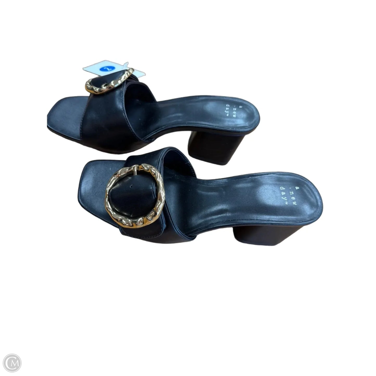 Sandals Heels Block By A New Day In Black, Size: 7