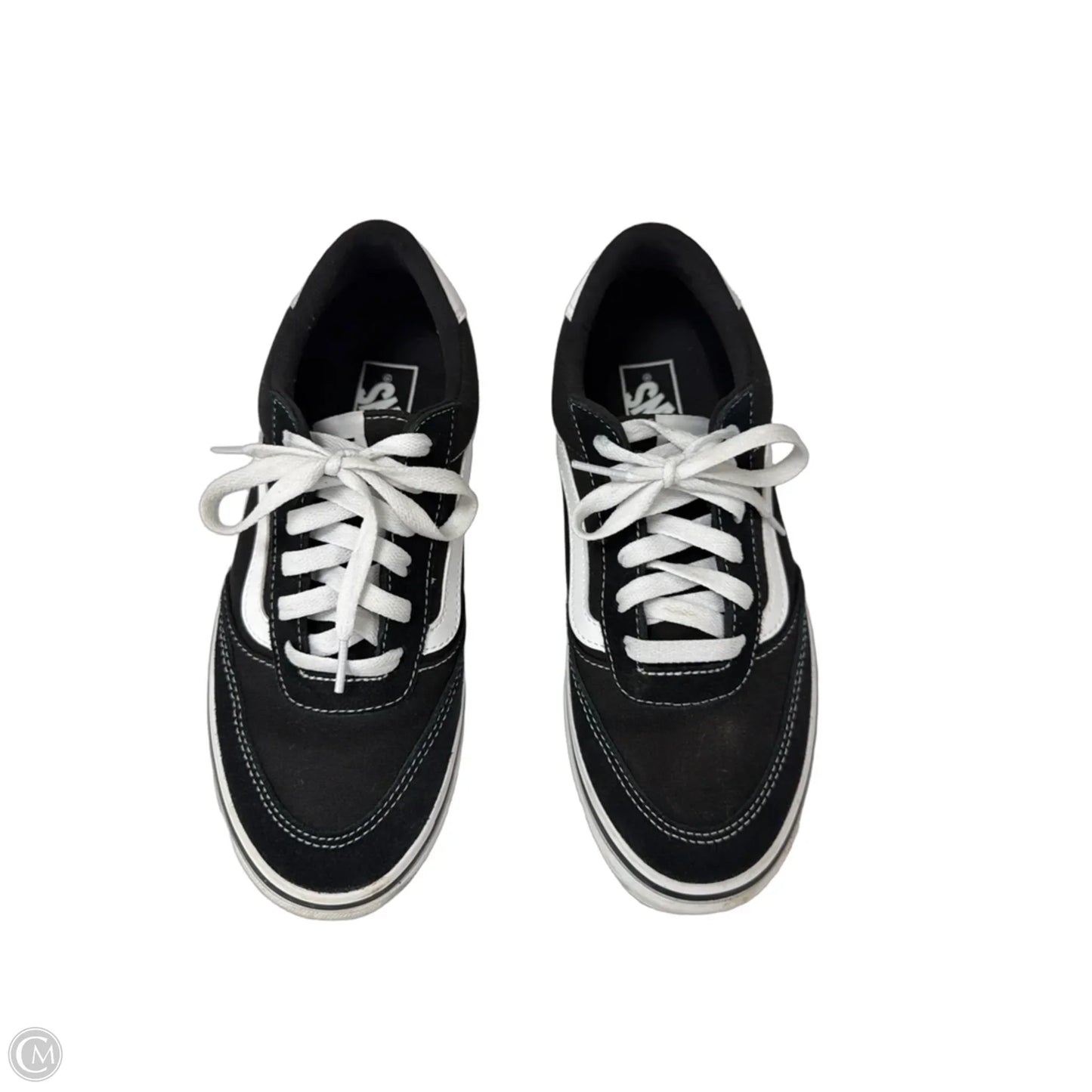 Shoes Sneakers By Vans In Black & White, Size: 9