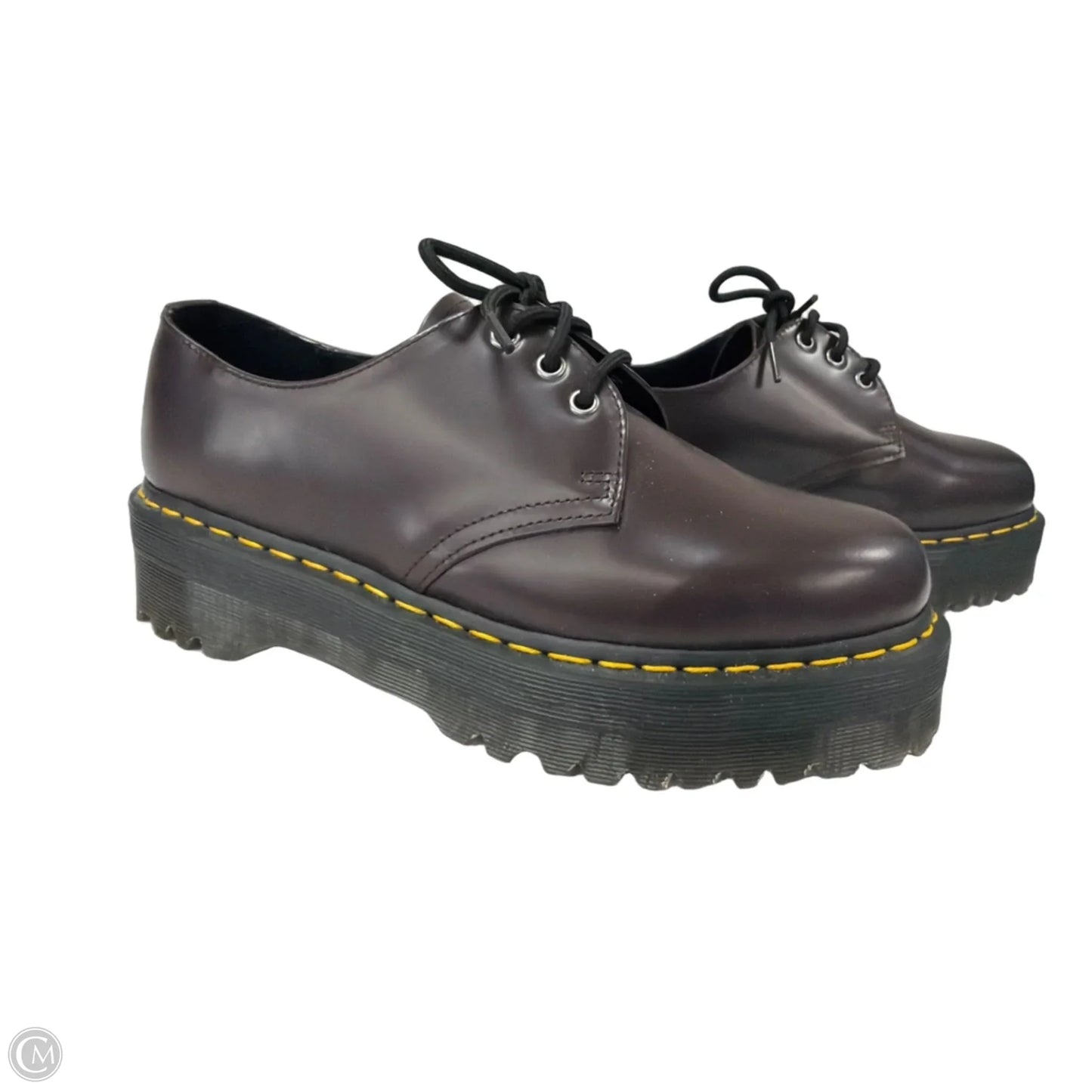 Shoes Flats By Dr Martens In Maroon, Size: 11