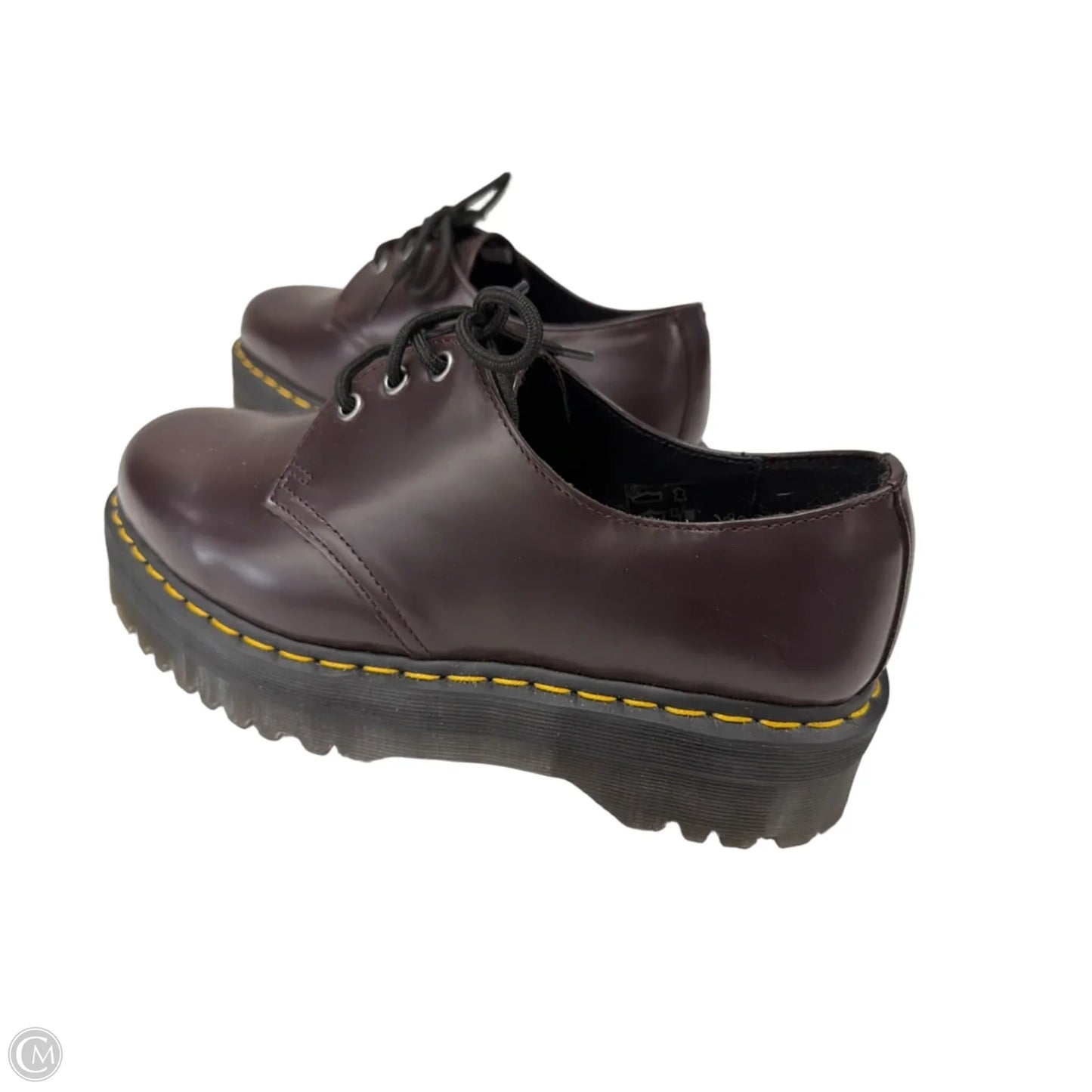 Shoes Flats By Dr Martens In Maroon, Size: 11