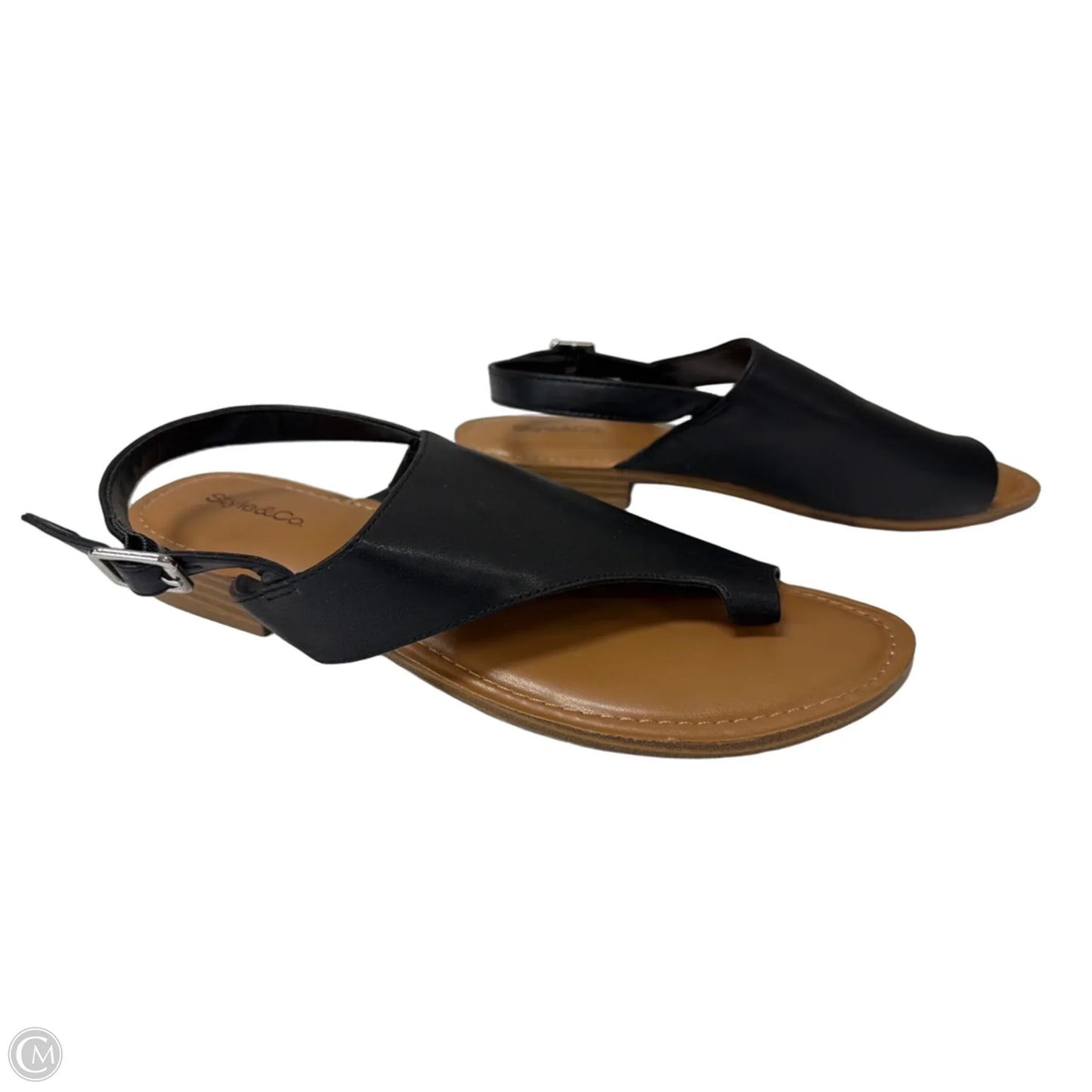 Sandals Flats By Style And Company In Black, Size: 10