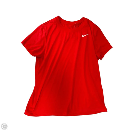 Athletic Top Short Sleeve By Nike Apparel In Orange, Size: Xl