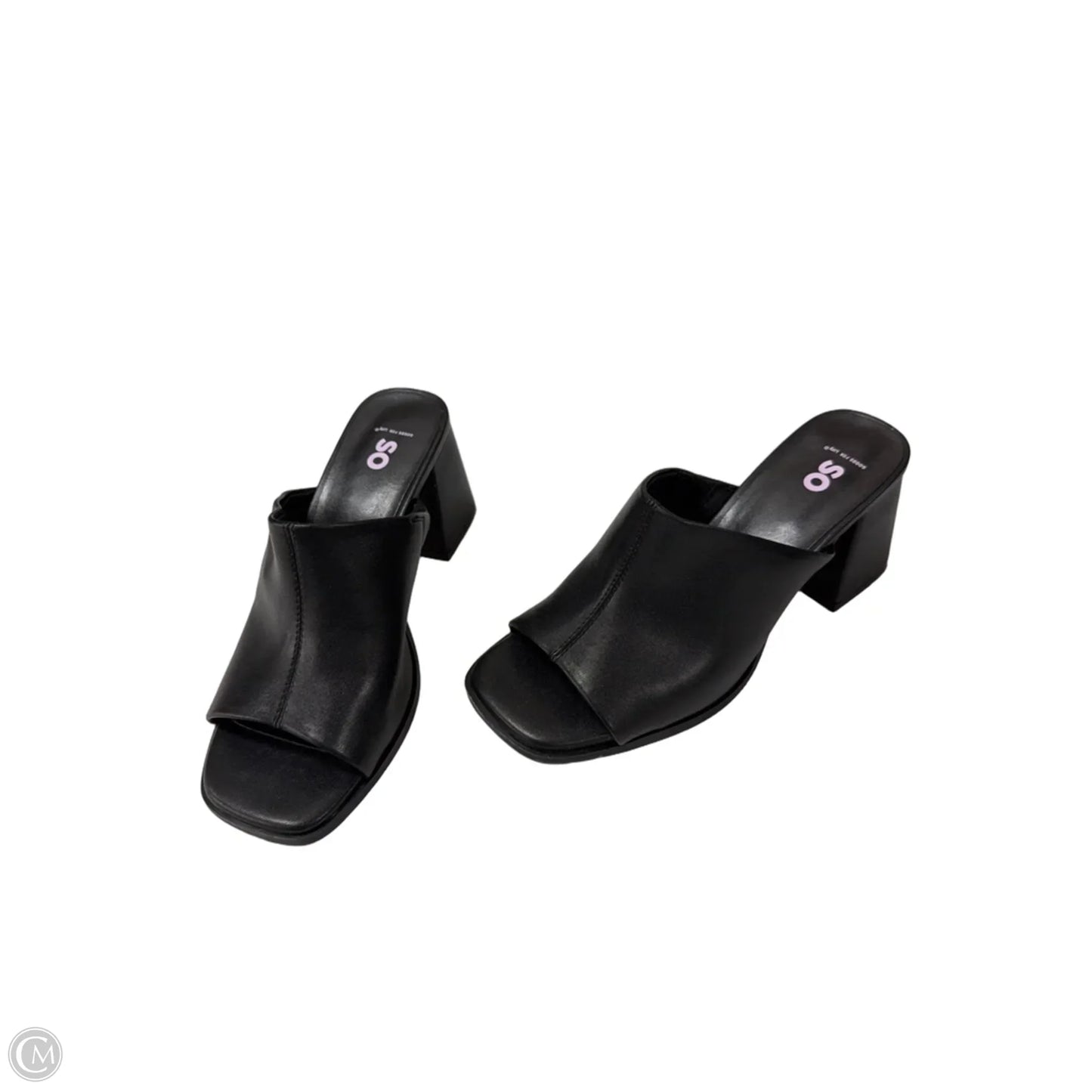 Sandals Heels Block By So In Black, Size: 6