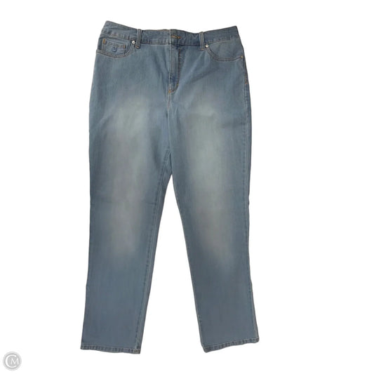 Jeans Straight By Gloria Vanderbilt In Blue Denim, Size: 16