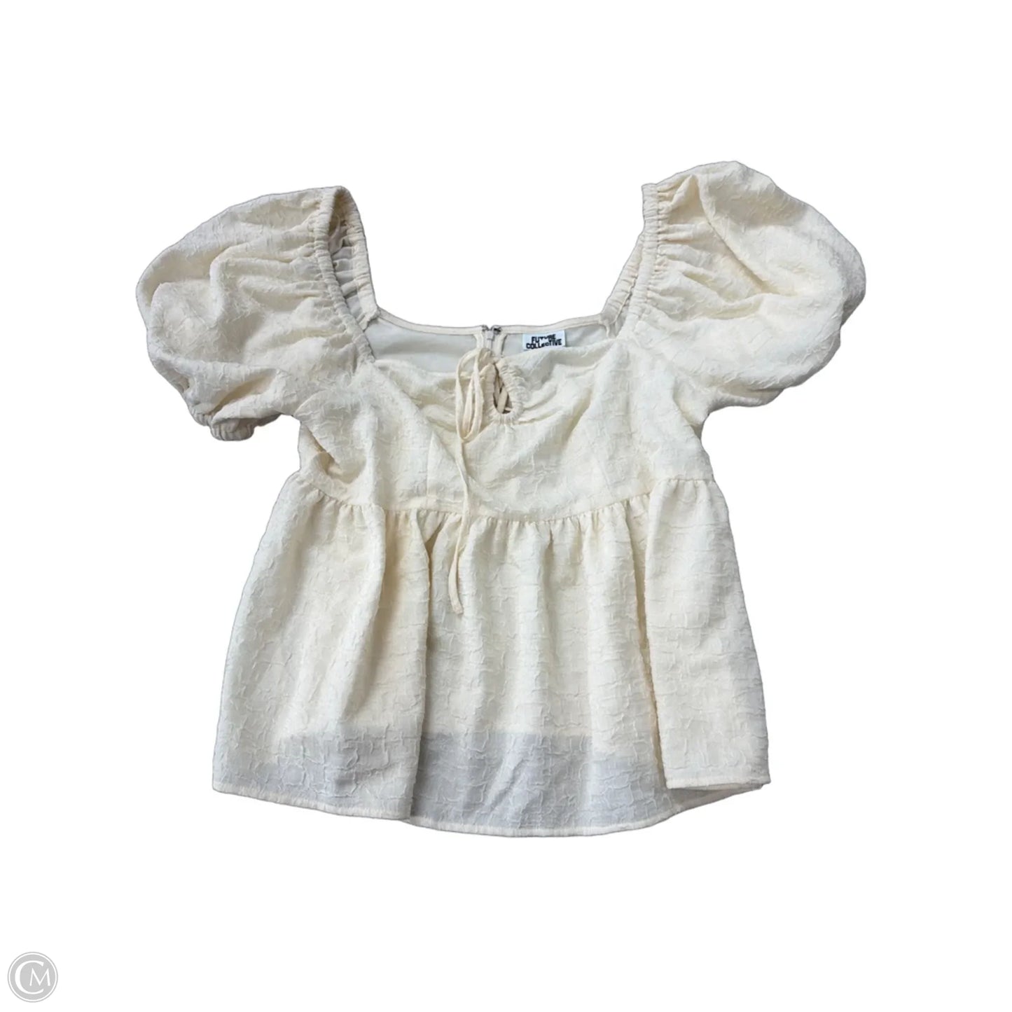 Top Short Sleeve By Future Collective In Cream, Size: Xl