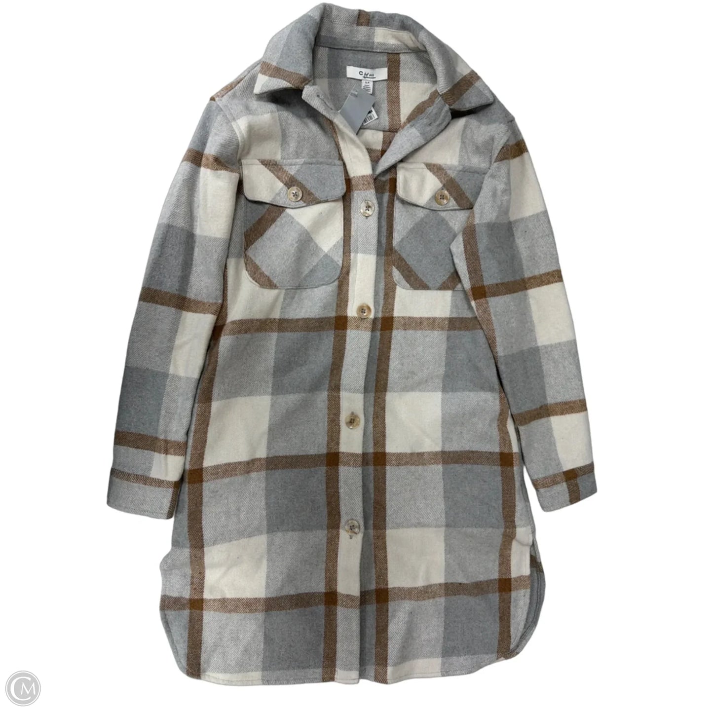 Jacket Shirt By Clothes Mentor In Plaid Pattern, Size: Sp