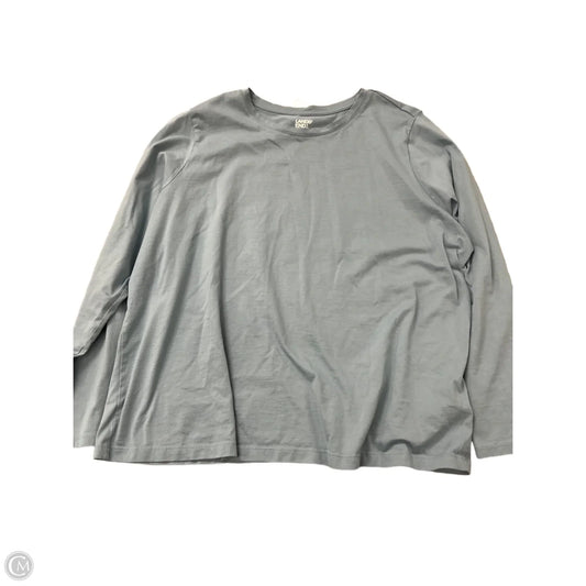 Top Short Sleeve Basic By Lands End In Blue, Size: 1x