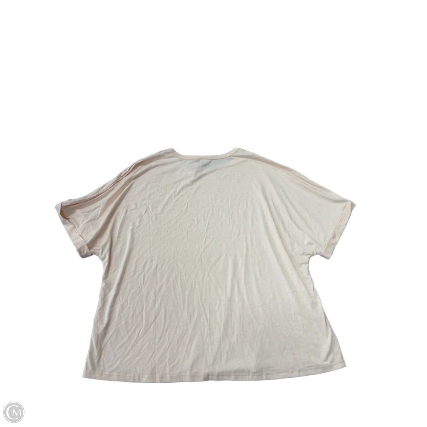 Top Short Sleeve Basic By Athmile In Cream, Size: 3x