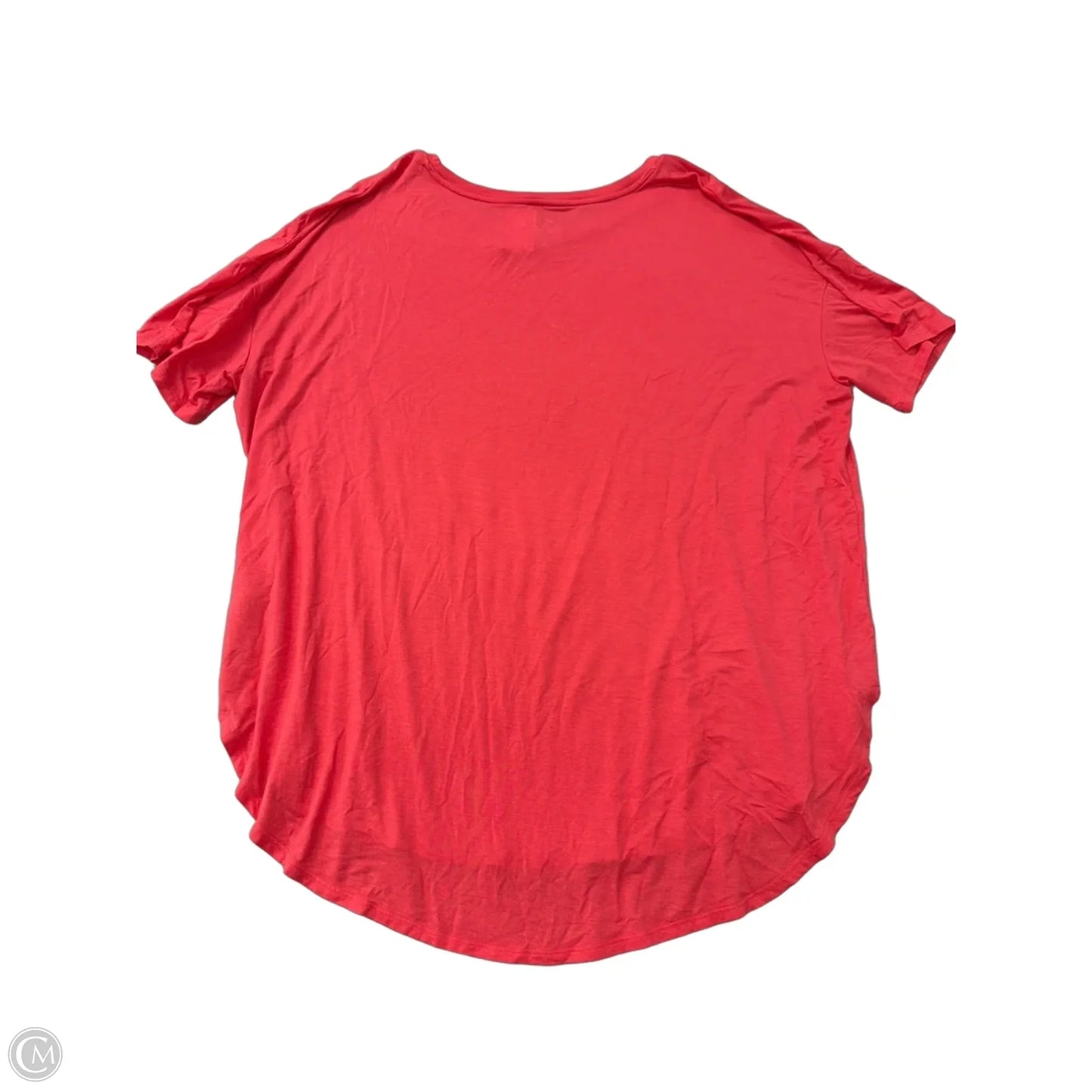 Top Short Sleeve Basic By Time And Tru In Pink, Size: 1x