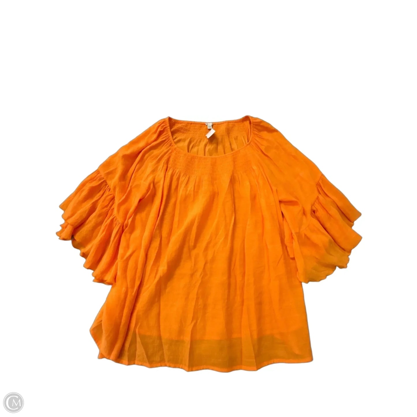 Top Long Sleeve By Cato In Orange, Size: 2x