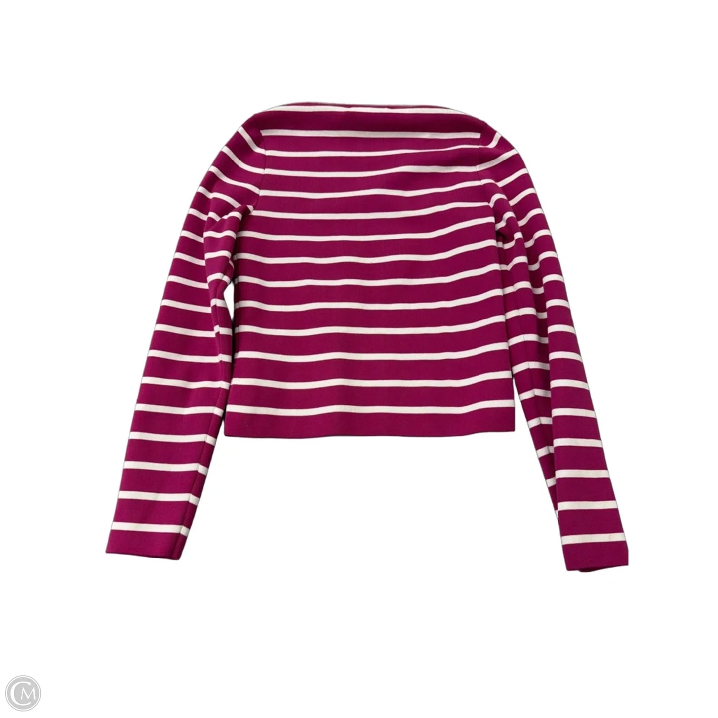Top Sleeveless By Happily Grey In Striped Pattern, Size: M
