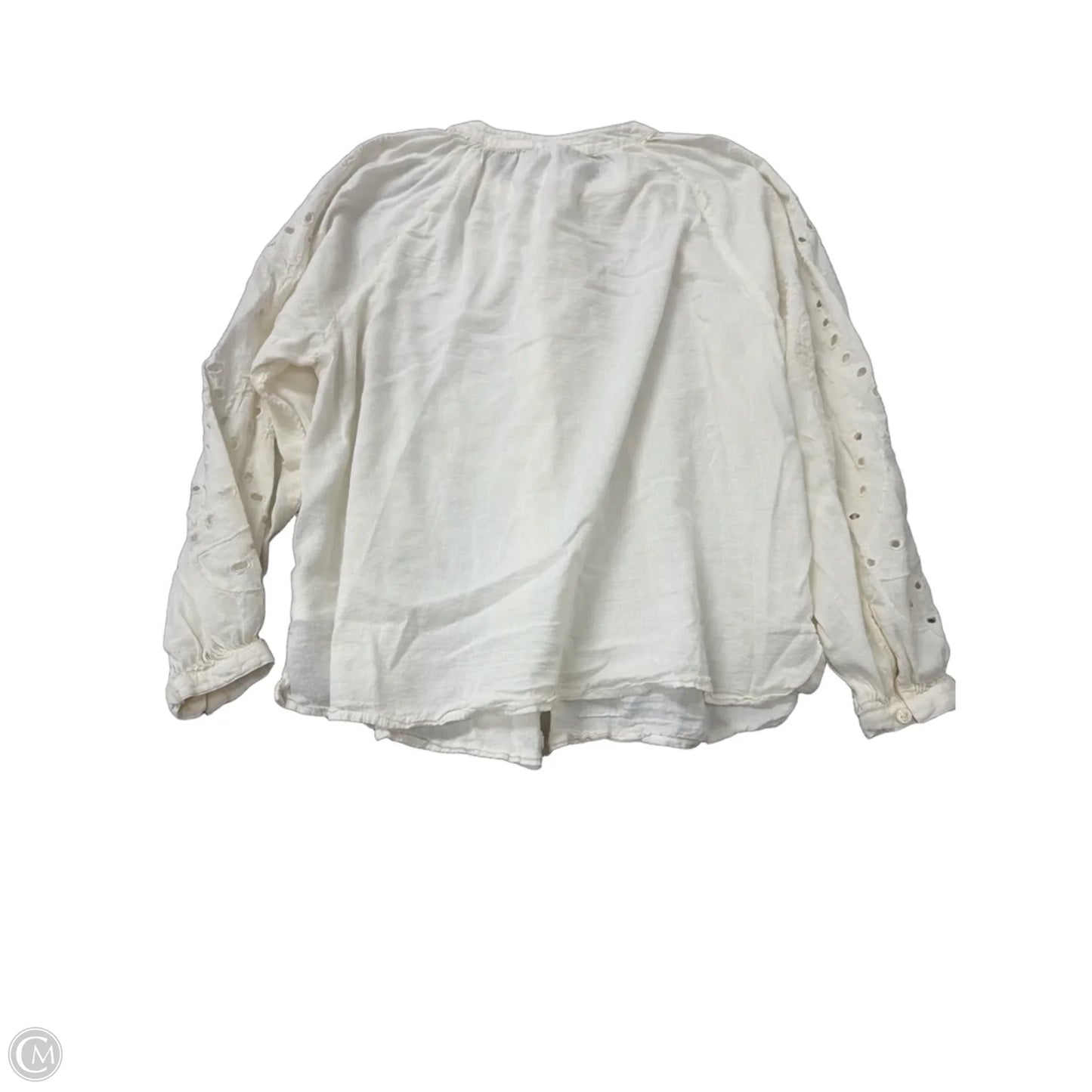 Top Long Sleeve By Old Navy In Cream, Size: Xs