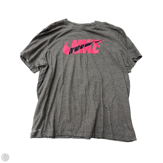Athletic Top Short Sleeve By Nike Apparel In Grey, Size: Xl