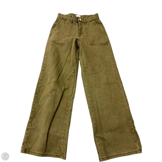 Jeans Wide Leg By Time And Tru In Green Denim, Size: 4