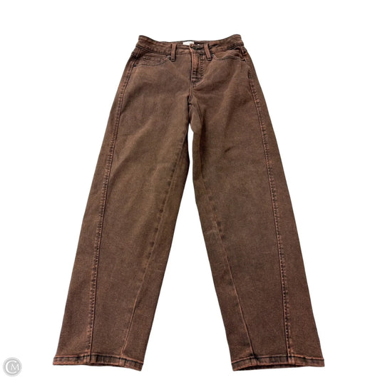 Jeans Wide Leg By Time And Tru In Brown Denim, Size: 4