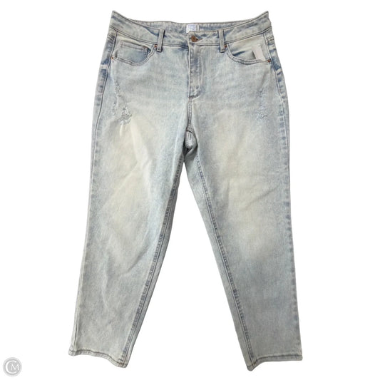 Jeans Straight By Time And Tru In Blue Denim, Size: 14