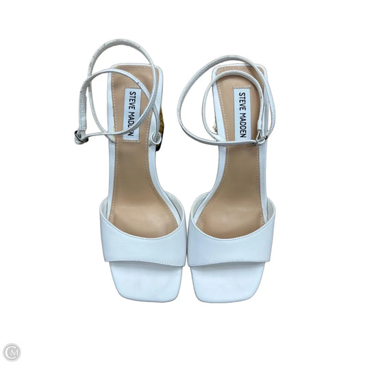 Shoes Heels Block By Steve Madden In White, Size: 8.5