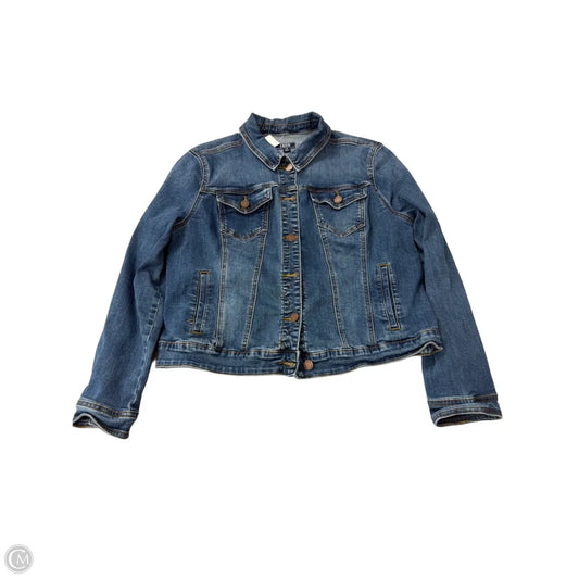 Jacket Denim By Izod In Blue Denim, Size: L