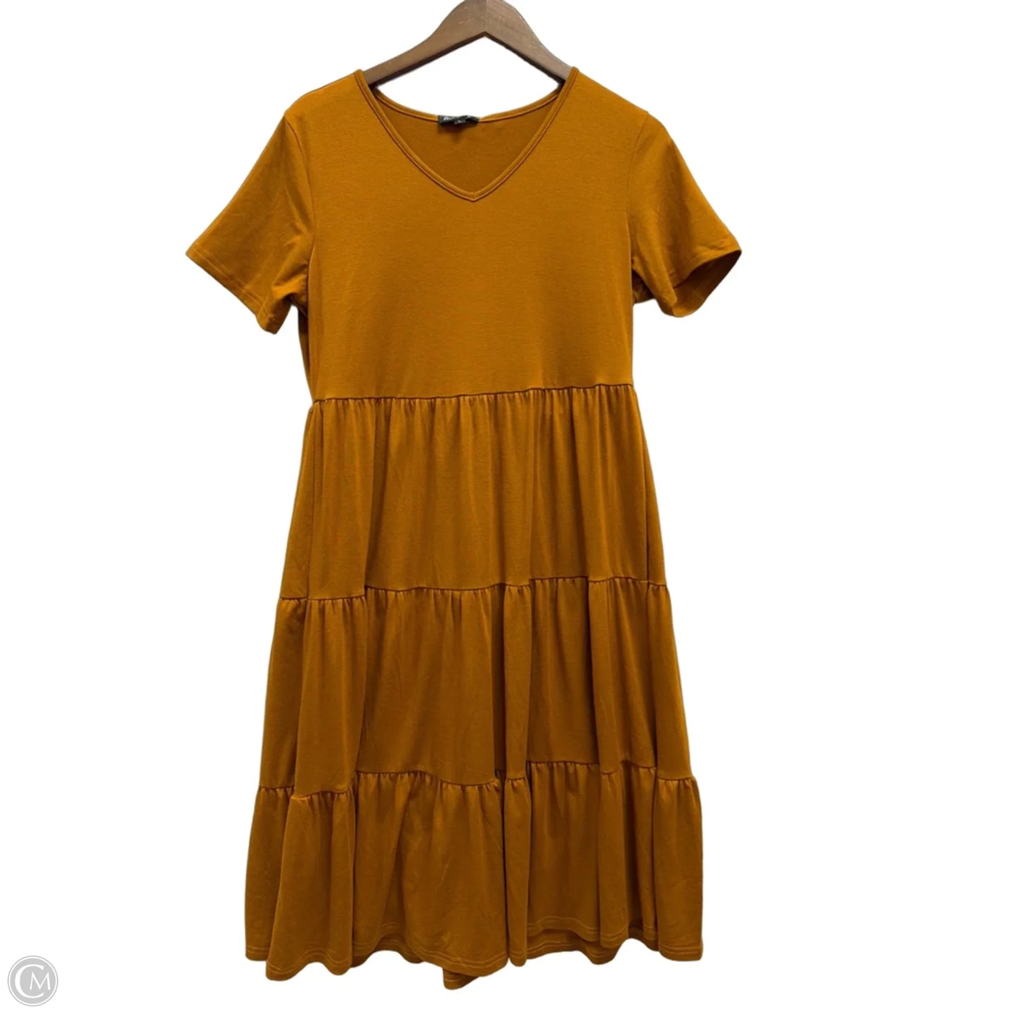 Dress Casual Midi By Berydress In Yellow Brown, size: L