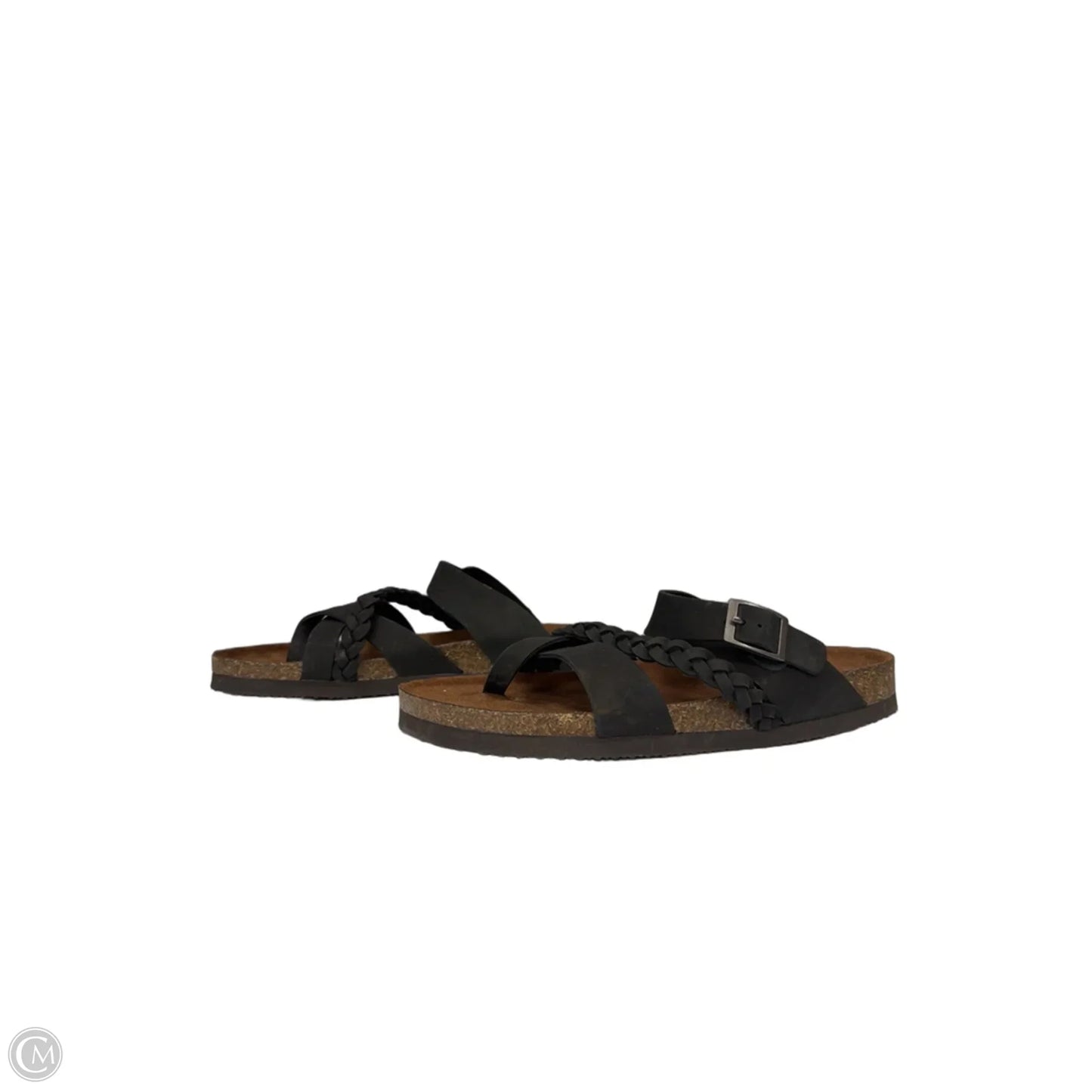 Sandals Flats By Clothes Mentor In Black, Size: 9