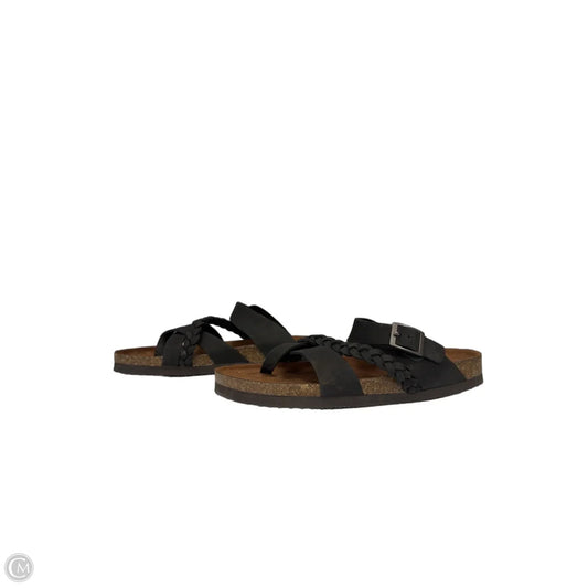 Sandals Flats By Clothes Mentor In Black, Size: 9