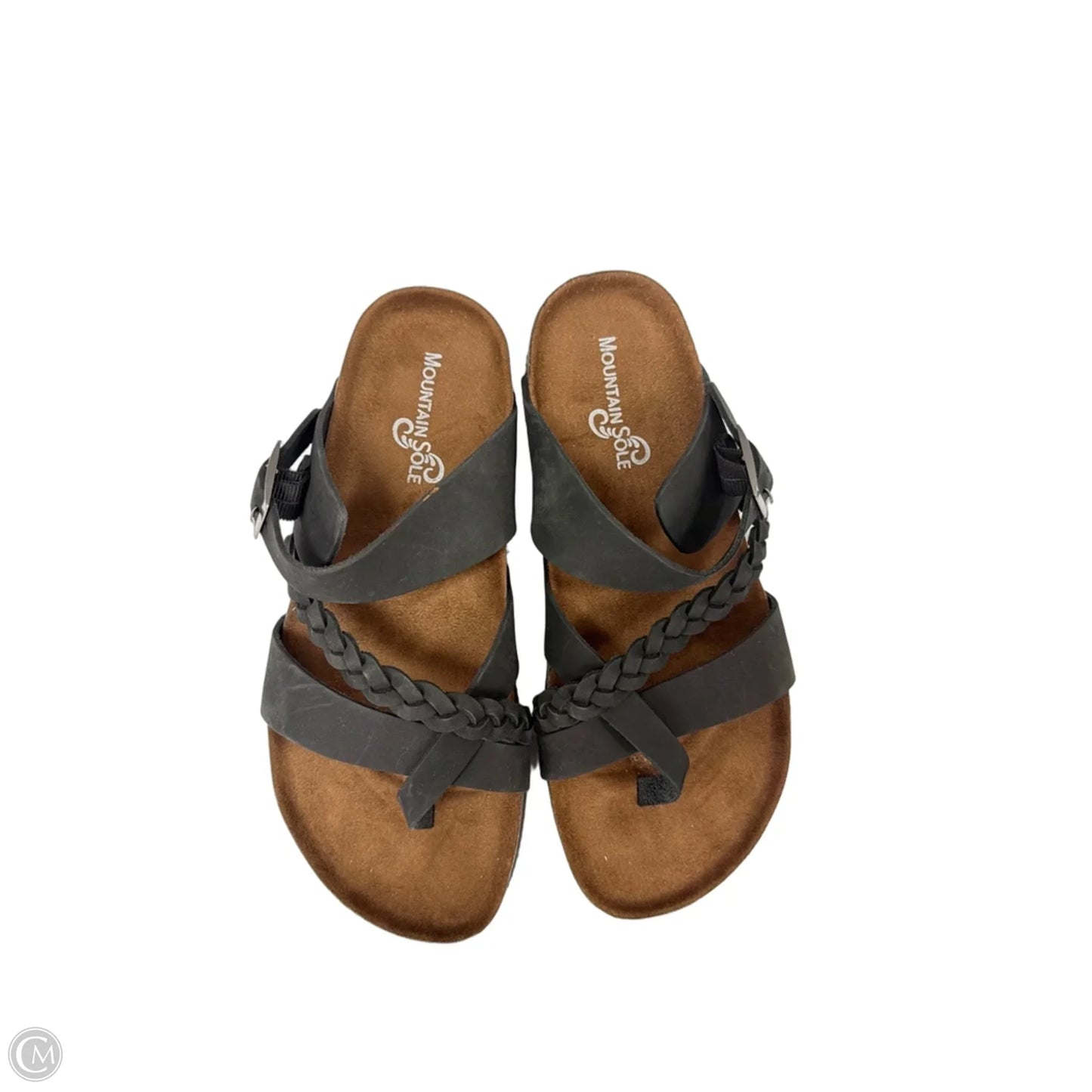 Sandals Flats By Clothes Mentor In Black, Size: 9