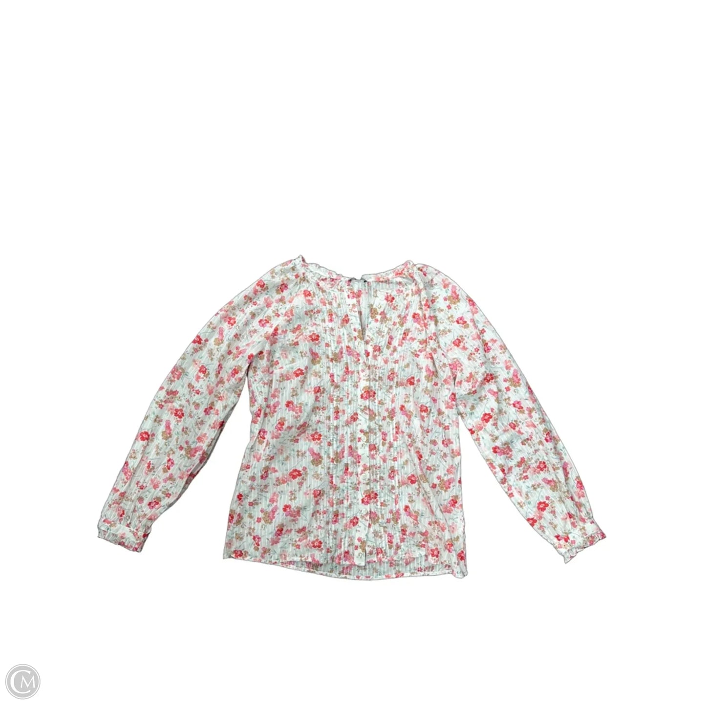 Top Long Sleeve By Talbots In Floral Print, Size: Xs