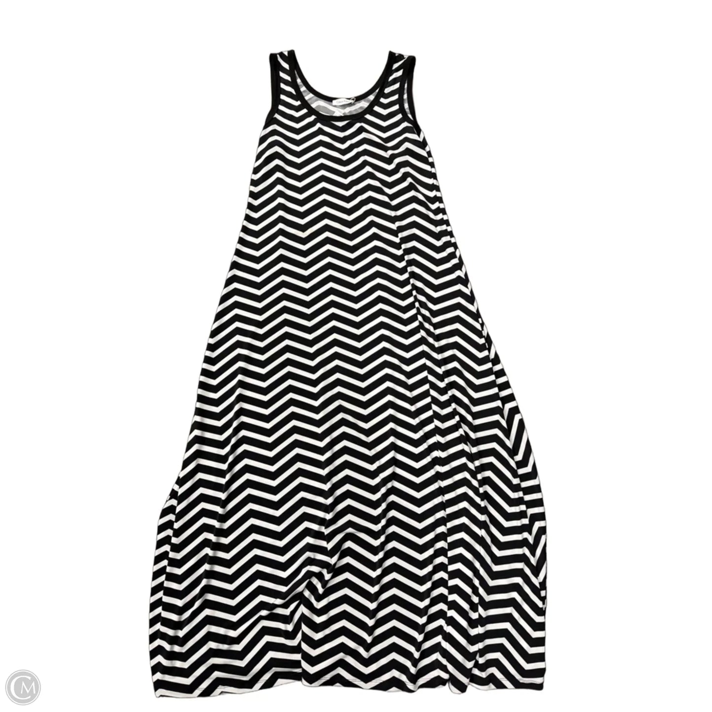Dress Casual Maxi By Calvin Klein In Striped Pattern, Size: Xl