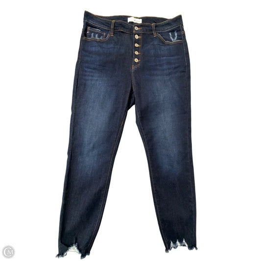 Jeans Skinny By Kancan In Blue Denim, Size: 14