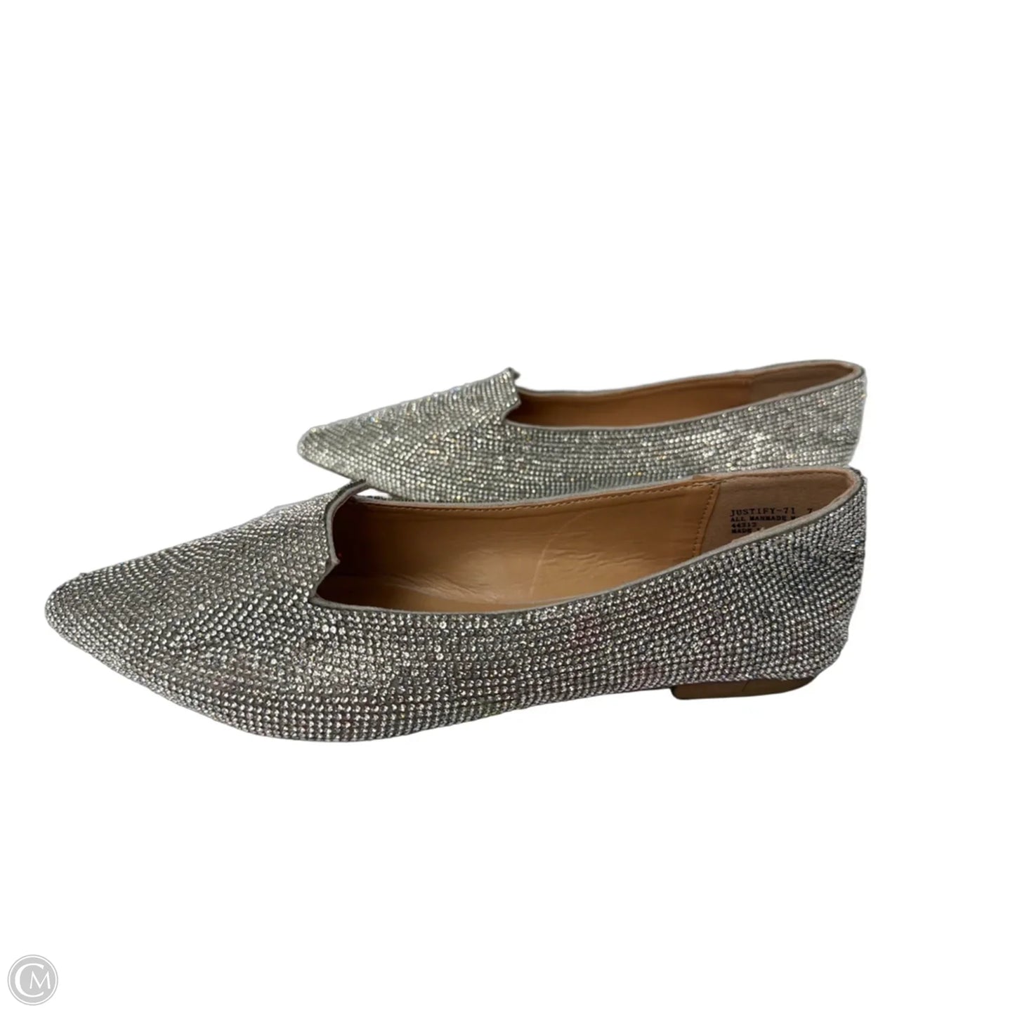 Shoes Flats By Bamboo In Silver, Size: 7