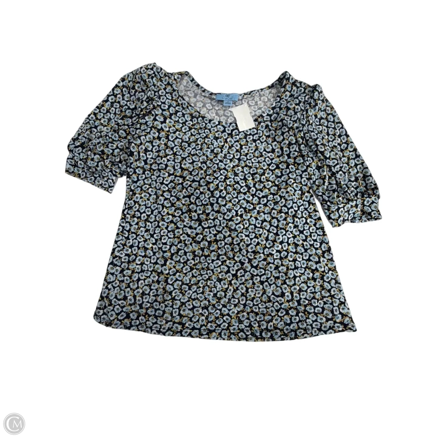 Top Short Sleeve By Cece In Floral Print, Size: S