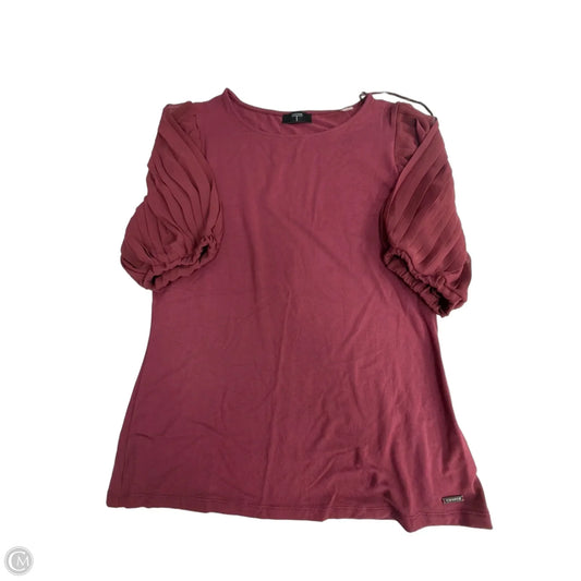 Top Short Sleeve By Tahari In Maroon, Size: M