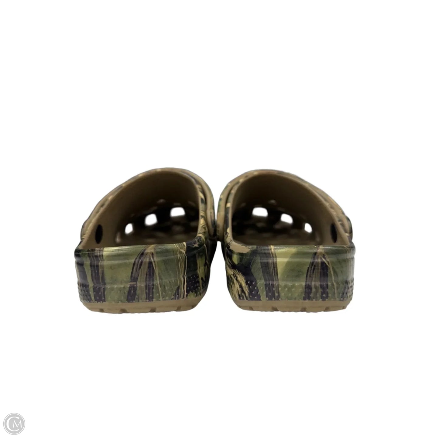 Shoes Flats By Crocs In Camouflage Print, Size: 8