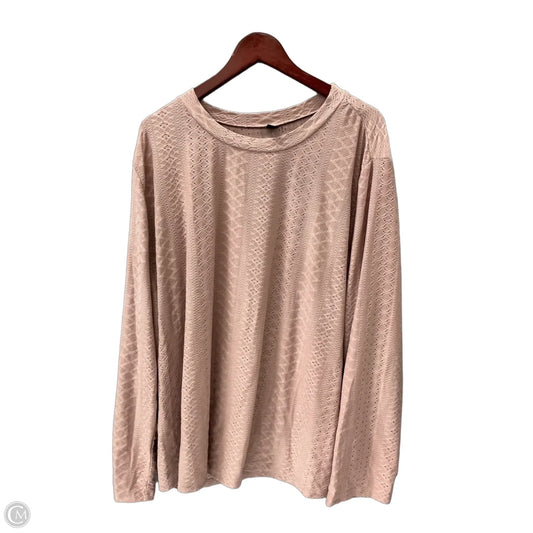 Top Long Sleeve By Shein In Pink, Size: 4x