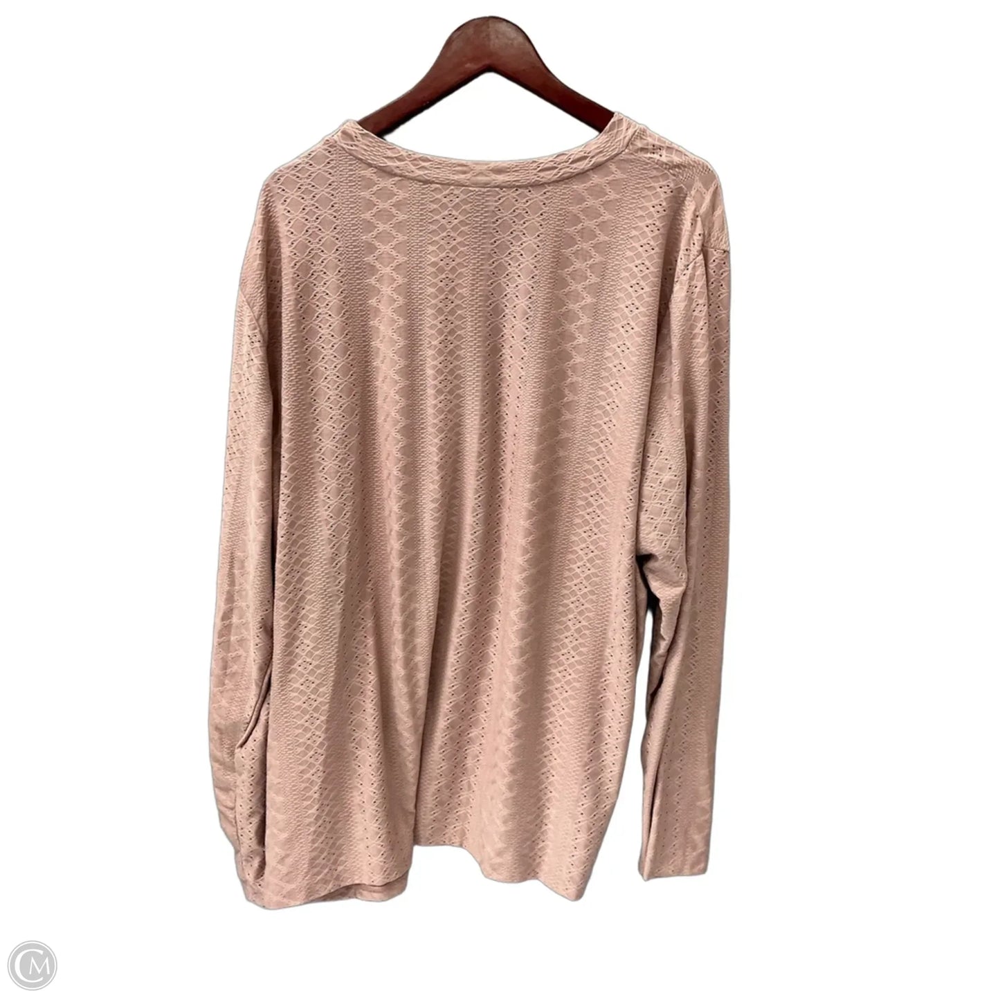 Top Long Sleeve By Shein In Pink, Size: 4x