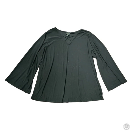 Top Long Sleeve By Worthington In Black, Size: 2x