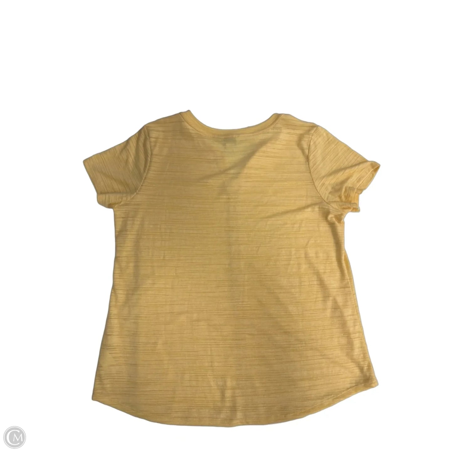 Top Short Sleeve Basic By Liz Claiborne In Yellow, Size: Xl