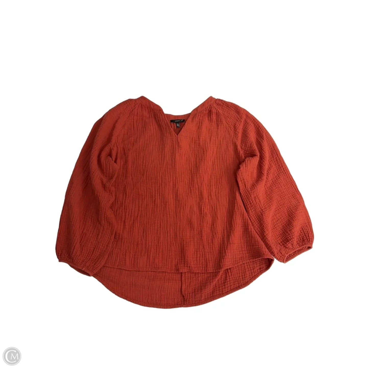 Top Long Sleeve By Drew In Orange, Size: S